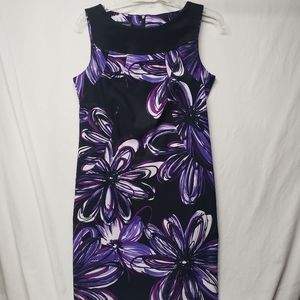 I.N. Studio 10 petite Purples/Black/White Sleeveless Dress